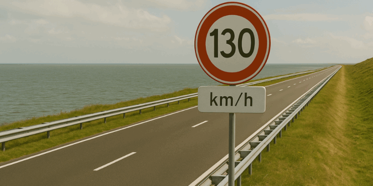 Afsluitdijk snelheidsbord