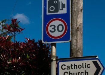 geflitst in een 30 km-zone