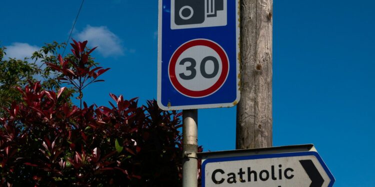 geflitst in een 30 km-zone