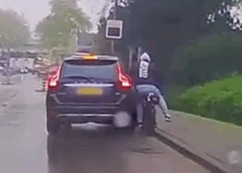 fatbike en Volvo botsing