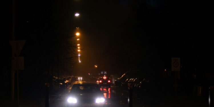 rijden met mistlampen
