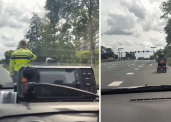 scootmobiel op ringweg