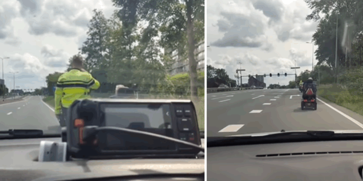 scootmobiel op ringweg