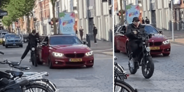 fatbike aanrijding met BMW