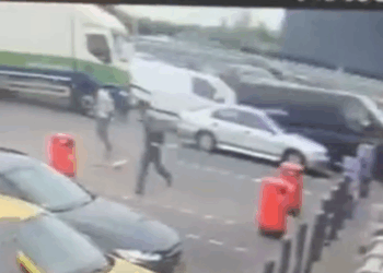 ongeluk bij Muiden tankstation